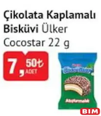 ÜLKER COCOSTAR ÇİKOLATA KAPLAMALI BİSKÜVİ 22 G